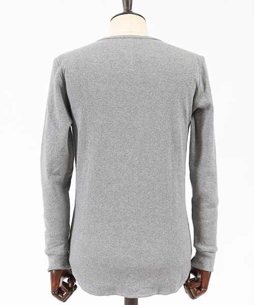 CAMBIO(カンビオ)の「mlt2644-Heavy Fraise Long Sleeve Tee カットソー(Tシャツ/カットソー・メンズ・ホワイト/ブラック/チャコール/グレー・S/M/L)」の12枚目の写真