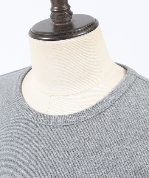 CAMBIO(カンビオ)の「mlt2644-Heavy Fraise Long Sleeve Tee カットソー(Tシャツ/カットソー・メンズ・ホワイト/ブラック/チャコール/グレー・S/M/L)」の13枚目の写真