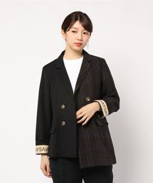 エイミーロウ アシンメトリープリーツジャケット Eimee Law（エイミーロウ）の「エイミーロウ チェックx無地