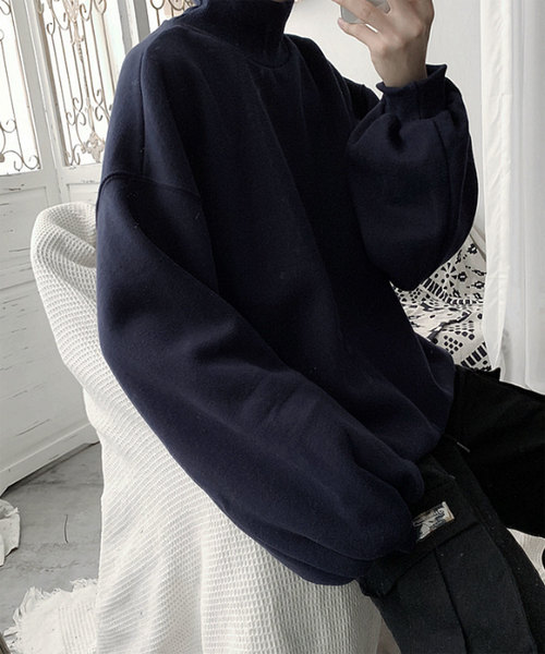 MGV（エムジーヴィー）の「オーバーサイズモックネックスウエット（Tシャツ/カットソー・メンズ・ブラック/グレー/ネイビー・MEDIUM/LARGE/X-LARGE）」の15枚目の写真