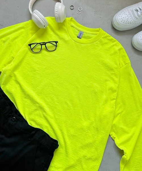 GILDAN(ギルダン)の「GILDAN(ギルダン) /ビッグ シルエット コットン100% スーパーオーバー サイズ展開豊富 ロングスリーブTシャツ ロンT 6.0オンス(Tシャツ/カットソー・メンズ・カーキ/チャコール/杢グレー/グリーン系その他/ロイヤルブルー/マルーン/ライトピンク/ケリーグリーン/オレンジ系その他/パープル/ネイビー/ダークブラウン/ホワイト/ブラック/サンドベージュ/ダークグレー/ゴールド/アイボリー/オレンジ/レッド/サックスブルー/アッシュグレー/ダークグリーン・L/M/XL/S)」の12枚目の写真