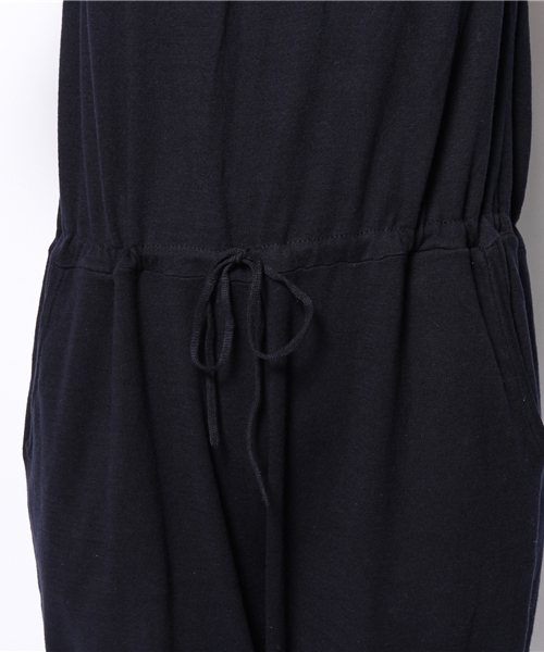 AMERICAN RAG CIE（アメリカンラグシー）の「ハイゲージコットンニットベア型オールインワン（サロペット/オーバーオール・レディース・カーキ/ネイビー・FREE）」の7枚目の写真