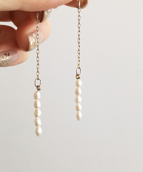 淡水パール イヤリング