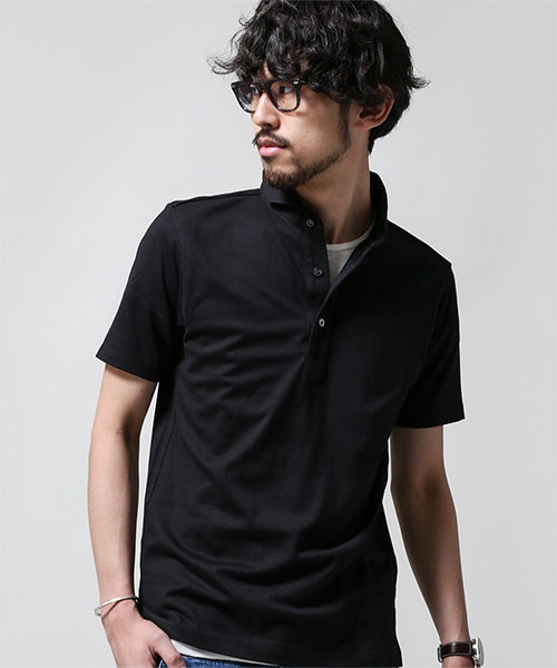 NANO universe（ナノユニバース）の「汗染み防止アンチソーキットポロ（ポロシャツ・メンズ・ネイビー/ダークネイビー/グレー/ブラック・SMALL/LARGE/X-LARGE/MEDIUM）」の2枚目の写真