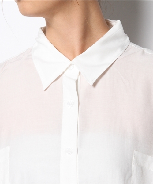 WHO'S WHO gallery（フーズフーギャラリー）の「【期間限定セール】【THE BIG SERIES 】Satin shirts（シャツ/ブラウス・レディース・チャコールグレー/カーキ/ネイビー/オフホワイト・FREE）」の8枚目の写真