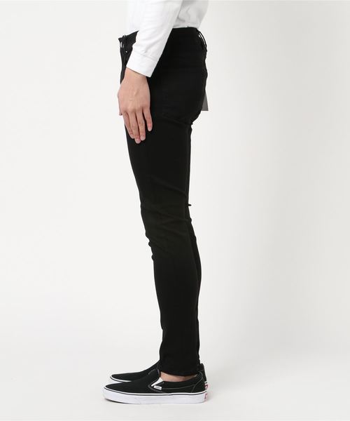 WEGO(ウィゴー)の「WEGO/チェーン付きジップストレッチスキニーデニム(デニムパンツ・メンズ・ブラック・MEDIUM/LARGE)」の11枚目の写真