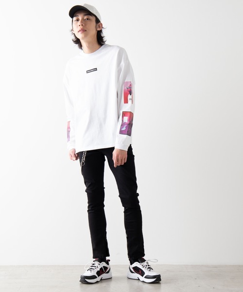 WEGO(ウィゴー)の「WEGO/チェーン付きジップストレッチスキニーデニム(デニムパンツ・メンズ・ブラック・MEDIUM/LARGE)」の10枚目の写真