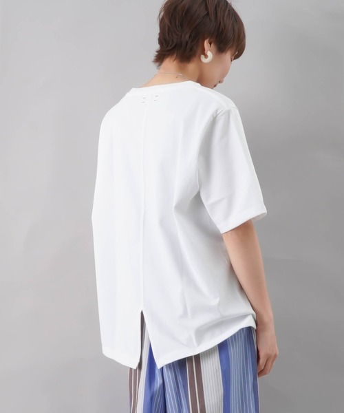 unfil(アンフィル)の「unfil アンフィル オーガニックコットン ジャージーベーシックTシャツ(Tシャツ/カットソー)」|ホワイト