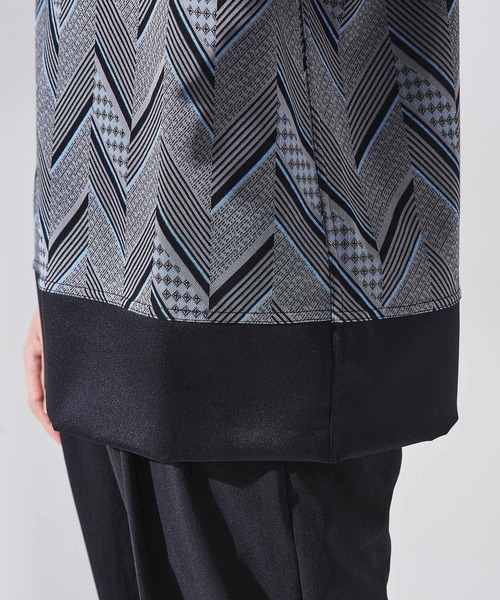 UNITED TOKYO(ユナイテッドトウキョウ)の「ヘリンボーンジャガードT(Tシャツ/カットソー・メンズ・グレー/ブラウン・1/2/3)」の9枚目の写真