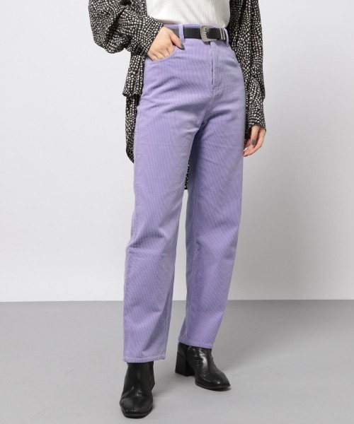 PAGEBOY（ページボーイ）の「コーデュロイストレートパンツ（その他パンツ・レディース・ブラック/オフホワイト/ライラック/グレイッシュベージュ・SMALL/MEDIUM）」の1枚目の写真