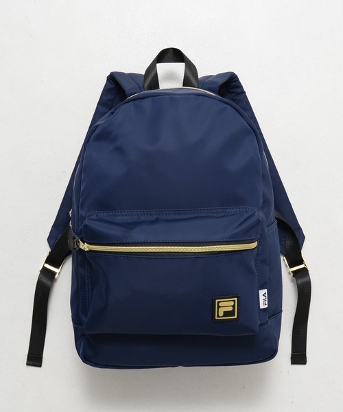 FILA（フィラ）の「【FILA/フィラ】ゴールドファスナー ワンポイント刺繍 A4収納 ナイロン バッグパック 16L（バックパック/リュック・レディース・ライトベージュ/ブラック/ネイビー・FREE）」の7枚目の写真
