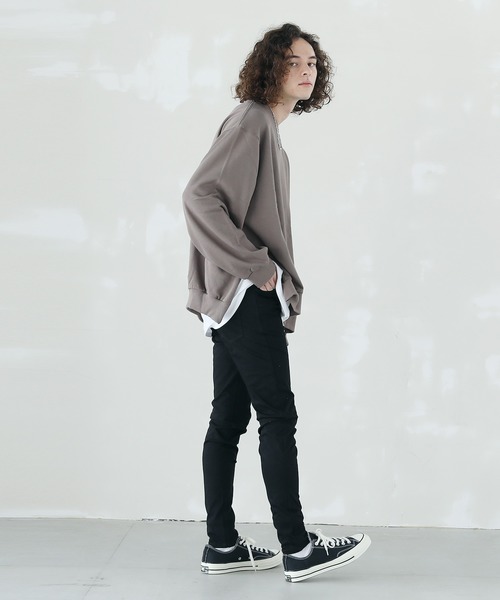 LILL（リル）の「WONDER SHAPE スーパーストレッチスキニーデニム（デニムパンツ・メンズ・ブラック・S/L/M）」の10枚目の写真