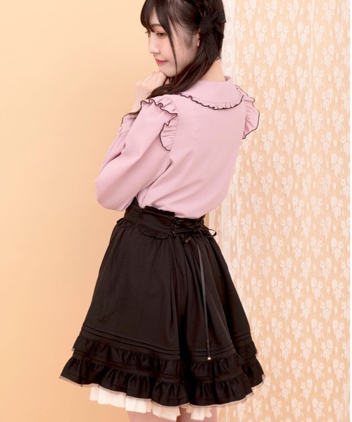 シークレットハニー Secrethoney レースアップボリュームフレアスカート シークレットハニー Secret Honey レースアップボリュームフレア