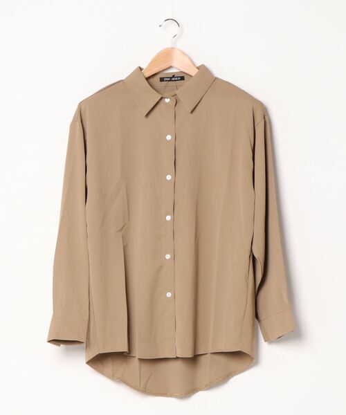 SpRay(スプレイ)の「マットサテンシャツ(シャツ/ブラウス・レディース・ホワイト/アイボリー/ライトグレー/チャコールグレー/モカ/ブルー・FREE)」の13枚目の写真