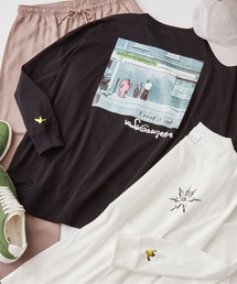 Mark Gonzales | Mark Gonzales/マークゴンザレス 別注 ロゴ刺繍 イラスト＆フォト転写 ビッグシルエットロンT(Tシャツ/カットソー)