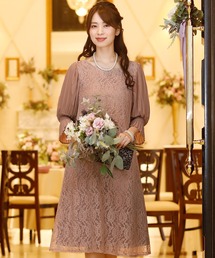 七分袖&ミニ丈 ワンピースドレス シフォン 大きいサイズ 結婚式 フォーマル オケージョンドレス お呼ばれ 二次会 成人式