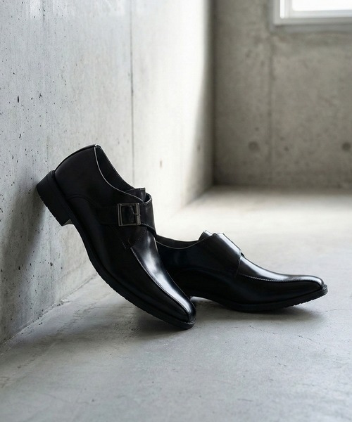セール a モンクストラップヒールアップシークレットシューズ ドレスシューズ a サンエープラス のファッション通販 Zozotown