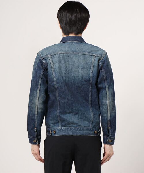 JAPAN BLUE JEANS（ジャパンブルージーンズ）の「16.5oz コートジボワール綿 2nd デニムジャケット / ヴィンテージ加工（デニムジャケット・メンズ・インディゴブルー・36inch/38inch/40inch/42inch/44inch）」の3枚目の写真