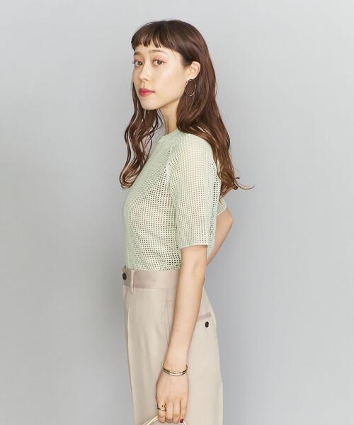 AURALEE 半袖Tシャツ ライムグリーン AURALEE | SUPER HIGH GAUGE SHEER RIB TEE WOMEN