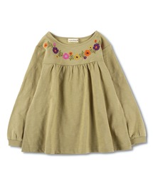 花柄刺繍チュニック