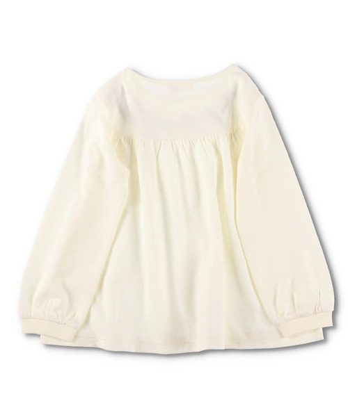 BRANSHES(ブランシェス)の「花柄刺繍チュニック(チュニック・キッズ・アイボリー/カーキ・120cm/130cm/100cm/110cm/140cm/150cm/80cm/90cm)」の3枚目の写真