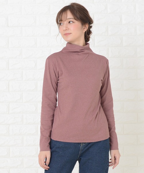 セール】首元あったかタートルネックカットソー（Tシャツ/カットソー