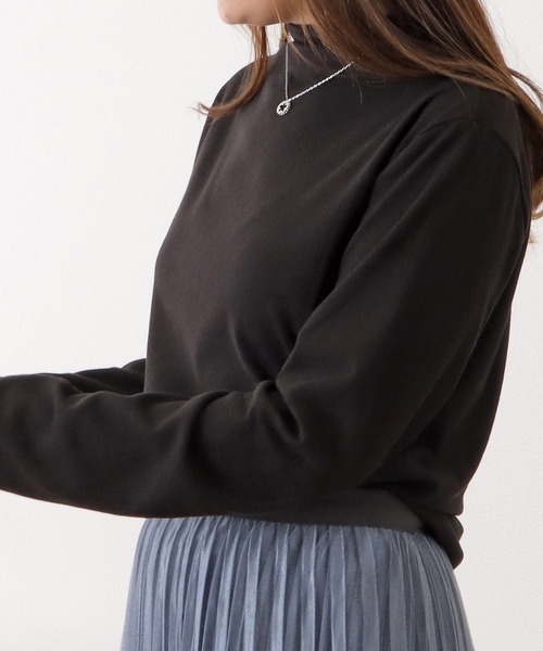 Lace Ladies（レースレディース）の「首元あったかタートルネックカットソー（Tシャツ/カットソー・レディース・ピンク/モカ/ライトグレー/ダークグレー/パープル/グリーン/ブラック・XL/FREE）」の18枚目の写真