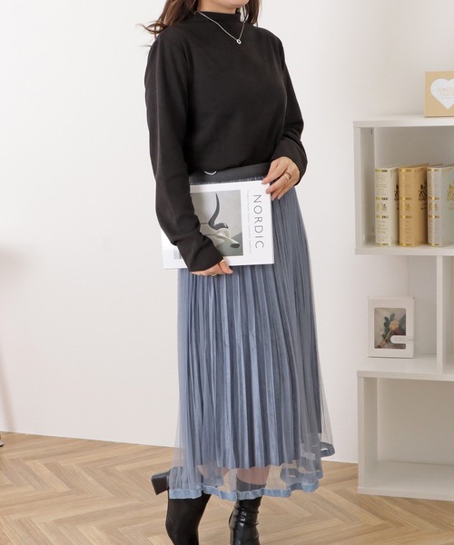 Lace Ladies（レースレディース）の「首元あったかタートルネックカットソー（Tシャツ/カットソー・レディース・ピンク/モカ/ライトグレー/ダークグレー/パープル/グリーン/ブラック・XL/FREE）」の16枚目の写真