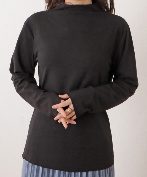 Lace Ladies（レースレディース）の「首元あったかタートルネックカットソー（Tシャツ/カットソー・レディース・ピンク/モカ/ライトグレー/ダークグレー/パープル/グリーン/ブラック・XL/FREE）」の15枚目の写真