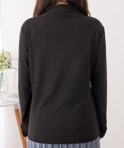 Lace Ladies（レースレディース）の「首元あったかタートルネックカットソー（Tシャツ/カットソー・レディース・ピンク/モカ/ライトグレー/ダークグレー/パープル/グリーン/ブラック・XL/FREE）」の13枚目の写真