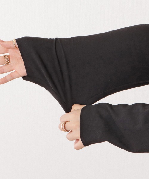 Lace Ladies（レースレディース）の「首元あったかタートルネックカットソー（Tシャツ/カットソー・レディース・ピンク/モカ/ライトグレー/ダークグレー/パープル/グリーン/ブラック・XL/FREE）」の10枚目の写真