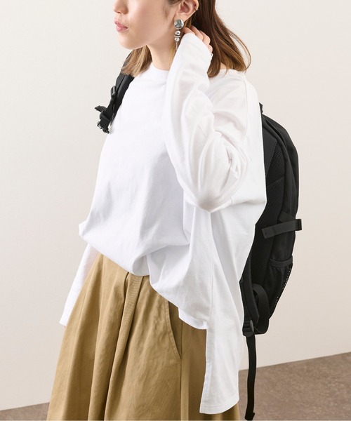 Ambre Neige(アンブルネージュ)の「レイヤードロングスリットカットソー/【WEB/EC限定商品】(Tシャツ/カットソー・レディース・ホワイト・FREE)」の12枚目の写真