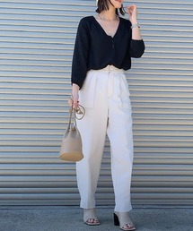 EUCLAID | ステッチテーパードパンツ【セットアップ可】(スラックス)