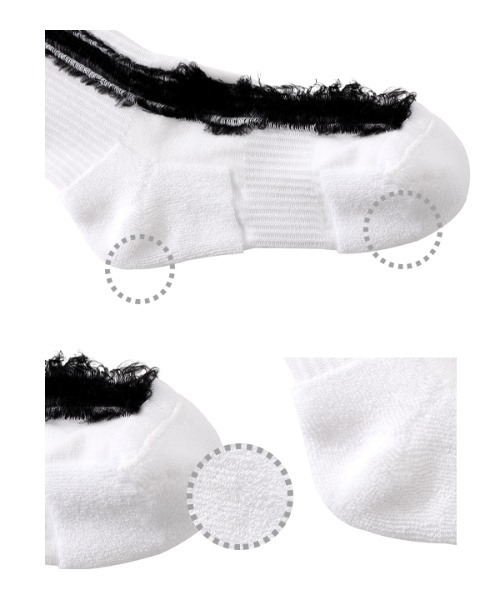 PERFECTCORNER（パーフェクトコーナー）の「【PERFECTCORNER 】トンネル３ラインソックス(FILE) / PERFECT CORNER TUNNEL THREE LINE SOCKS(FILE)（ソックス/靴下・レディース・ホワイト×レッド/ホワイト×ブラック/ブラック×ホワイト/ブラック×レッド・FREE）」の10枚目の写真