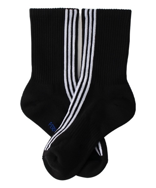 PERFECTCORNER（パーフェクトコーナー）の「【PERFECTCORNER 】トンネル３ラインソックス(FILE) / PERFECT CORNER TUNNEL THREE LINE SOCKS(FILE)（ソックス/靴下・レディース・ホワイト×レッド/ホワイト×ブラック/ブラック×ホワイト/ブラック×レッド・FREE）」の11枚目の写真