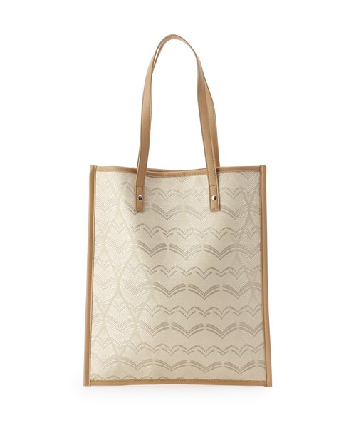 pink adobe(ピンクアドベ)の「◆スクエアトートバッグ(トートバッグ・レディース・ブラック/ライトベージュ/ブラウン/サンドベージュ・00)」の4枚目の写真