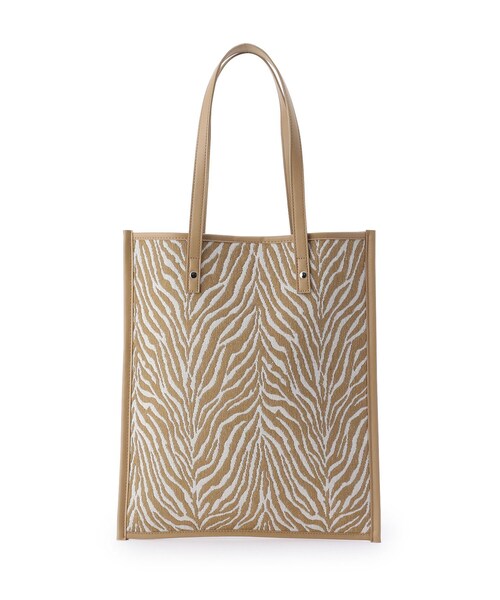 pink adobe(ピンクアドベ)の「◆スクエアトートバッグ(トートバッグ・レディース・ブラック/ライトベージュ/ブラウン/サンドベージュ・00)」の1枚目の写真