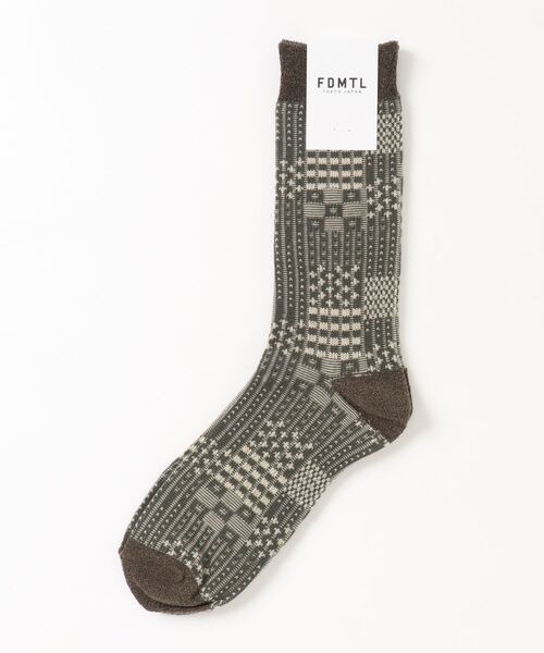 FDMTL(ファンダメンタル)の「FDMTL/ファンダメンタル/ボロソックス/Boro Socks(ソックス/靴下・メンズ・ブラック/ネイビー/カーキ・FREE)」の2枚目の写真