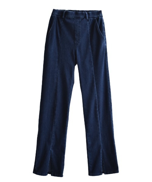 zootie（ズーティー）の「人をダメにするきちんとパンツ［スリットパンツ］（その他パンツ・レディース・ワンウォッシュ/グレイッシュベージュ/インディゴブルー/ブラック・L/M/LL/S）」の15枚目の写真
