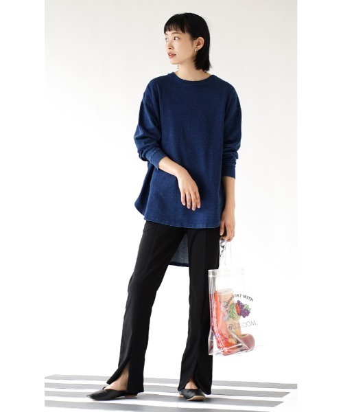 zootie（ズーティー）の「人をダメにするきちんとパンツ［スリットパンツ］（その他パンツ・レディース・ワンウォッシュ/グレイッシュベージュ/インディゴブルー/ブラック・L/M/LL/S）」の17枚目の写真