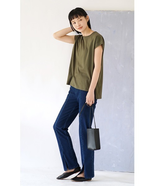 zootie（ズーティー）の「人をダメにするきちんとパンツ［スリットパンツ］（その他パンツ・レディース・ワンウォッシュ/グレイッシュベージュ/インディゴブルー/ブラック・L/M/LL/S）」の20枚目の写真