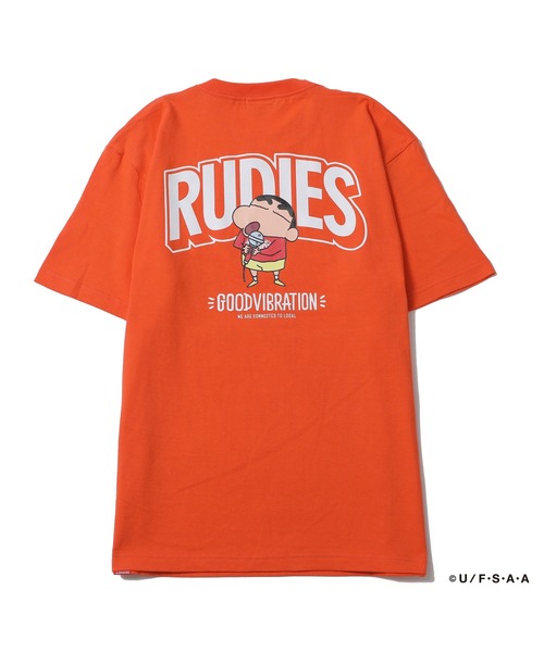 RUDIE'S(ルーディーズ)の「RUDIE'S x CRAYON SHINCHAN MICROPHONE-T / ルーディーズ × クレヨンしんちゃん マイクロフォン Tシャツ(Tシャツ/カットソー・メンズ・オレンジ/ブラック・M/L/XXL/S/XL)」の16枚目の写真