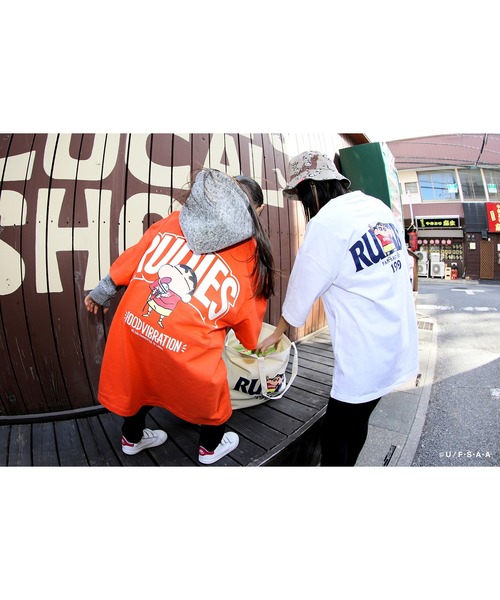 RUDIE'S(ルーディーズ)の「RUDIE'S x CRAYON SHINCHAN MICROPHONE-T / ルーディーズ × クレヨンしんちゃん マイクロフォン Tシャツ(Tシャツ/カットソー・メンズ・オレンジ/ブラック・M/L/XXL/S/XL)」の10枚目の写真