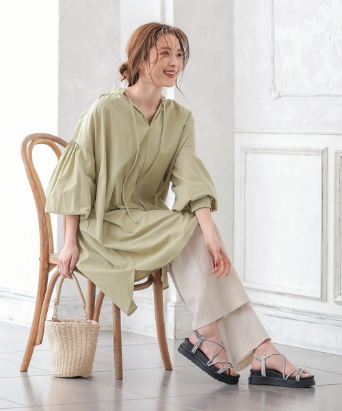 KOBE LETTUCE(コウベレタス)の「コードストラップサンダル(サンダル・レディース・ブラック/ベージュ/ブラウン/パイソン/ブラック系その他/ブラウン系・LL/S/M/L)」の7枚目の写真