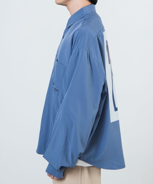 WEGO(ウィゴー)の「WEGO/グラフィックアートビッグシャツ(シャツ/ブラウス・メンズ・ブラック/サックスブルー・MEDIUM/LARGE)」の17枚目の写真