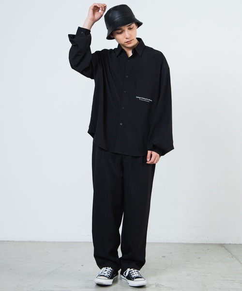 WEGO(ウィゴー)の「WEGO/グラフィックアートビッグシャツ(シャツ/ブラウス・メンズ・ブラック/サックスブルー・MEDIUM/LARGE)」の19枚目の写真