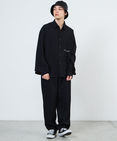 WEGO(ウィゴー)の「WEGO/グラフィックアートビッグシャツ(シャツ/ブラウス・メンズ・ブラック/サックスブルー・MEDIUM/LARGE)」の9枚目の写真