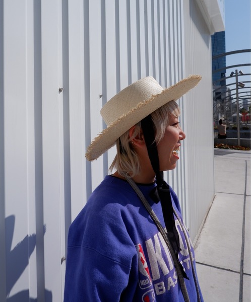 Odds(オッズ)の「ODDS/オッズ FRINGE KANKAN HAT カンカン帽(ハット・レディース・ブラック・FREE)」の3枚目の写真