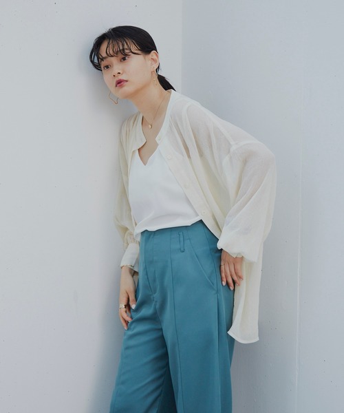 Happy John（ハッピージョン）の「ヨークシアーシャツ（シャツ/ブラウス・レディース・ブルー/ナチュラル・FREE）」の2枚目の写真