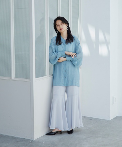 Happy John（ハッピージョン）の「ヨークシアーシャツ（シャツ/ブラウス・レディース・ブルー/ナチュラル・FREE）」の13枚目の写真